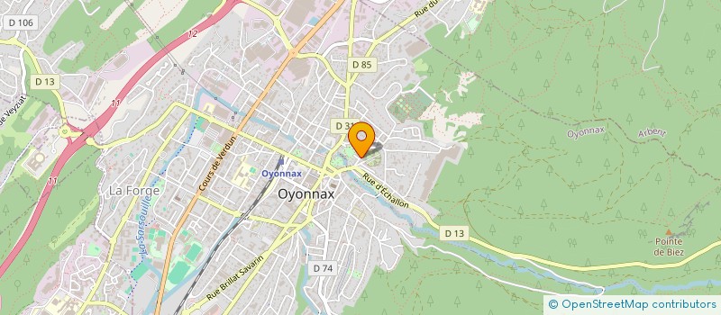 localisation de l'entreprise SCI OMEGA à OYONNAX