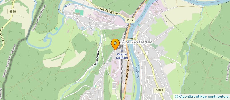 localisation de l'entreprise SCI OMEGA  VIREUX-MOLHAIN