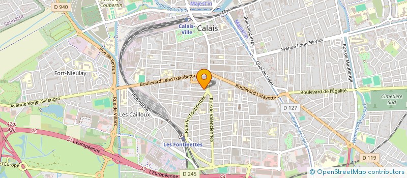 localisation de l'entreprise SCI OMEGA  CALAIS