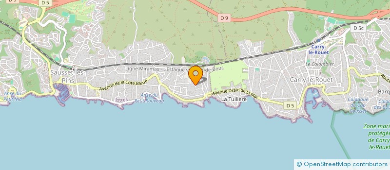 localisation de l'entreprise SCI OMEGA  SAUSSET-LES-PINS