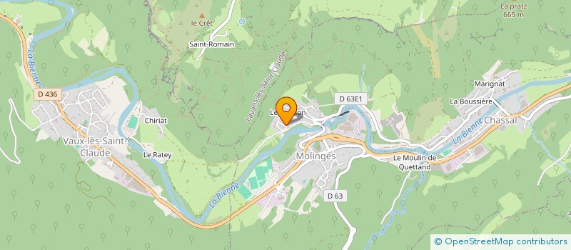 localisation de l'entreprise SCI OMNIA  CHASSAL-MOLINGES