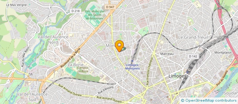 localisation de l'entreprise SCI OMNIS à LIMOGES