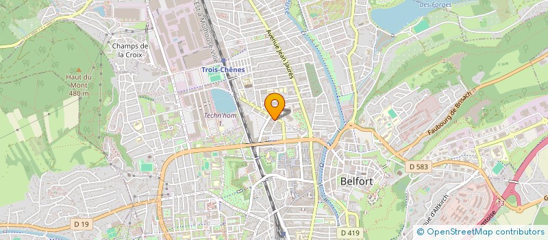 localisation de l'entreprise SCI ONAFE à BELFORT