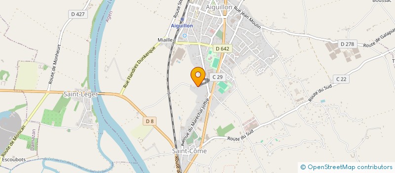 localisation de l'entreprise SCI ONE TIME  AIGUILLON