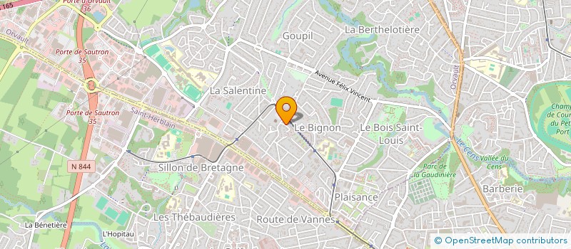localisation de l'entreprise SCI ONICA à ORVAULT