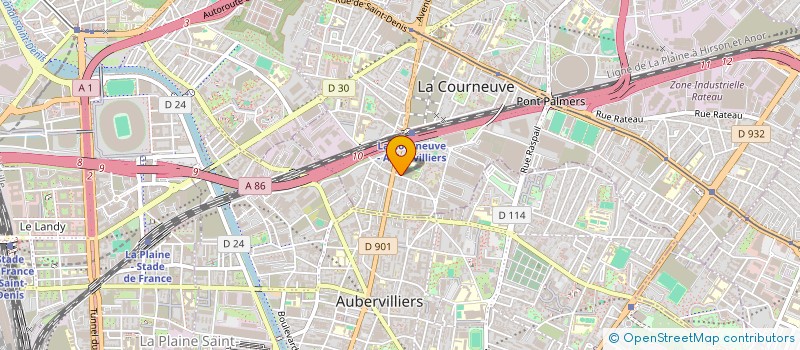 localisation de l'entreprise SCI ONIN 2005 à LA COURNEUVE