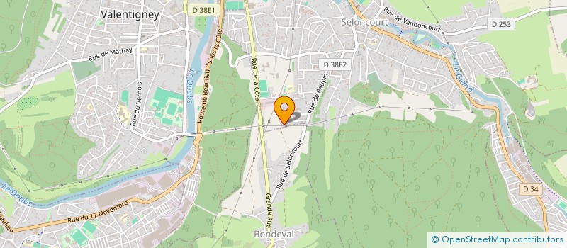 localisation de l'entreprise SCI ONISAC  SELONCOURT