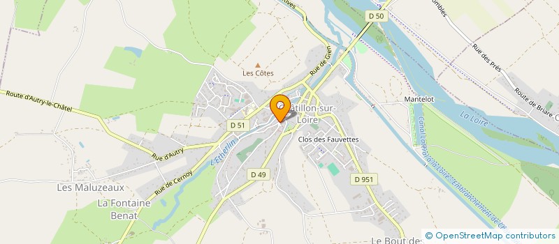 localisation de l'entreprise SCI ONRUST à CHATILLON-SUR-LOIRE