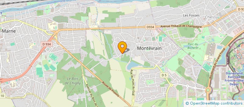 localisation de l'entreprise SCI ONZE  MONTEVRAIN