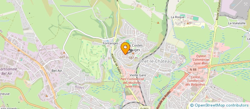 localisation de l'entreprise SCI ONZIRON  ONET-LE-CHATEAU