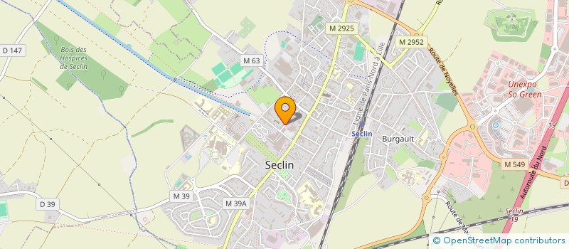 localisation de l'entreprise SCI OPALE  SECLIN