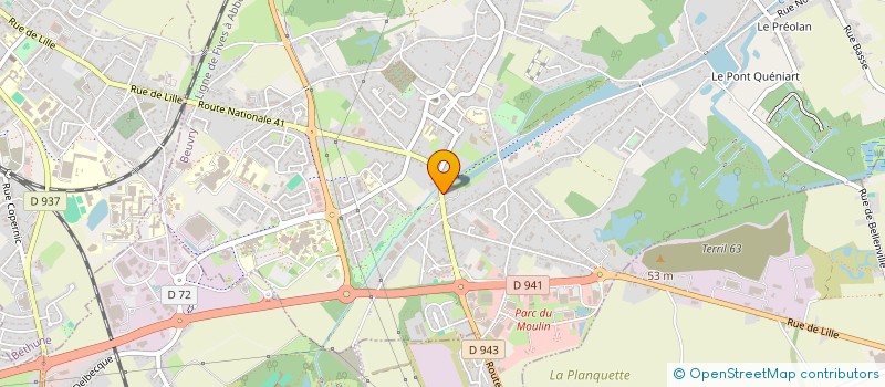 localisation de l'entreprise SCI OPALE  BEUVRY