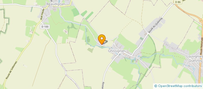 localisation de l'entreprise SCI OPAMER à GHISSIGNIES
