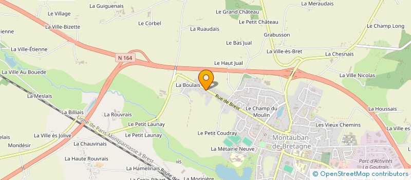 localisation de l'entreprise SCI OPELA  MONTAUBAN-DE-BRETAGNE