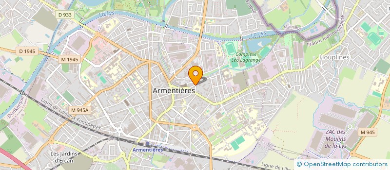 localisation de l'entreprise SCI OPEV  ARMENTIERES