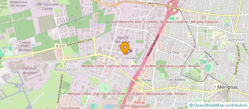 localisation de l'entreprise SCI OPHELIE  MERIGNAC