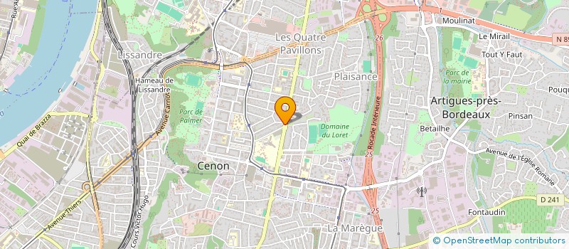 localisation de l'entreprise SCI OPHTASIRE  CENON