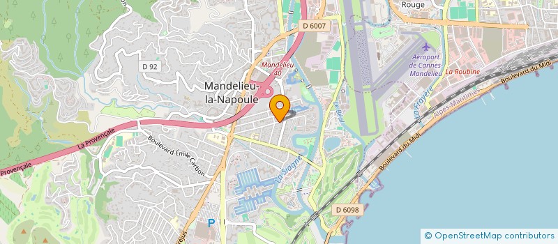 localisation de l'entreprise SCI ORANE à MANDELIEU-LA-NAPOULE