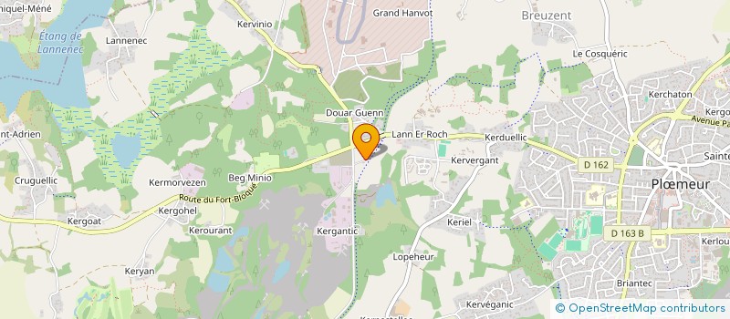 localisation de l'entreprise SCI ORANGE à PLOEMEUR