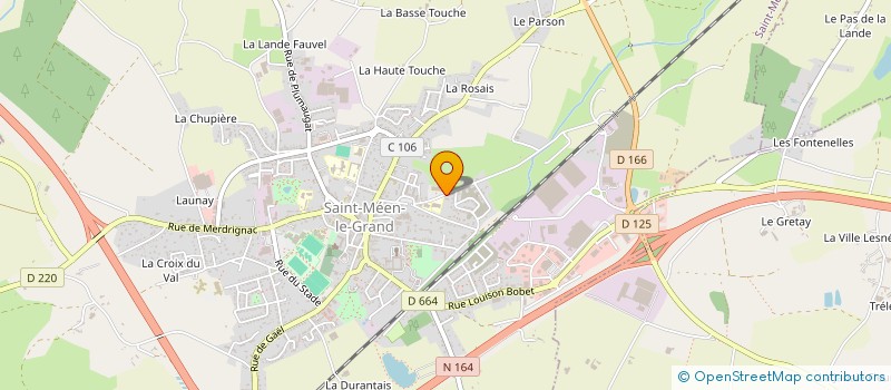 localisation de l'entreprise SCI ORANGERAIE  SAINT-MEEN-LE-GRAND