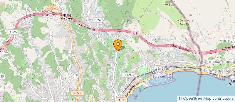 localisation de l'entreprise SCI ORAVENIR à MENTON