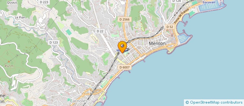localisation de l'entreprise SCI ORCHIDEA à MENTON