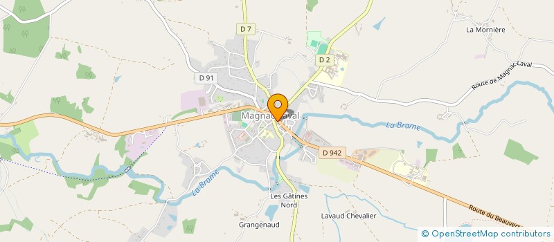 localisation de l'entreprise SCI ORCHIDEE  MAGNAC-LAVAL