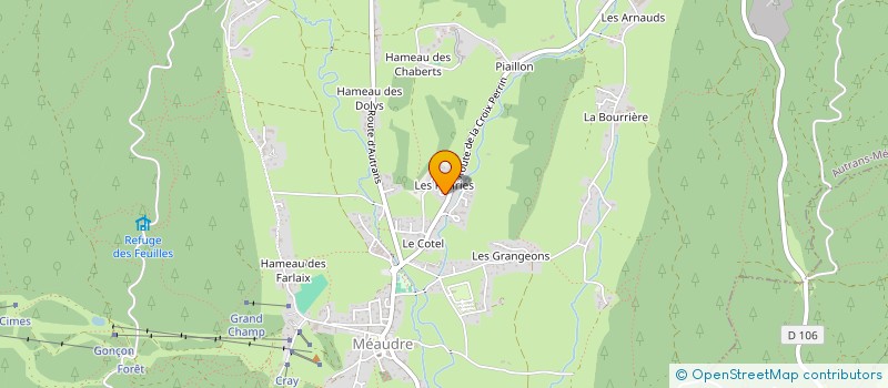 localisation de l'entreprise SCI ORECLAIRE  AUTRANS-MEAUDRE EN VERCORS