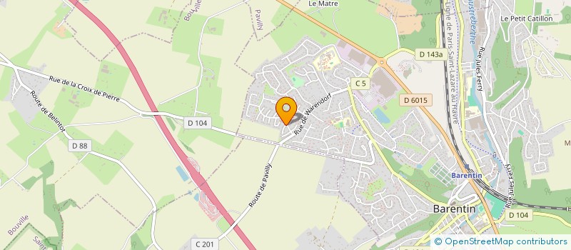 localisation de l'entreprise SCI OREGON  BARENTIN