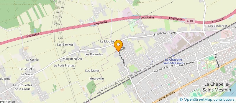 localisation de l'entreprise SCI ORENTAY à LA CHAPELLE-SAINT-MESMIN