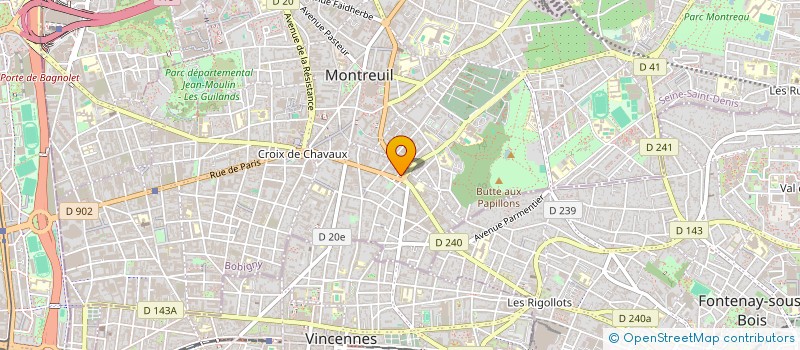 localisation de l'entreprise SCI OREOS à MONTREUIL