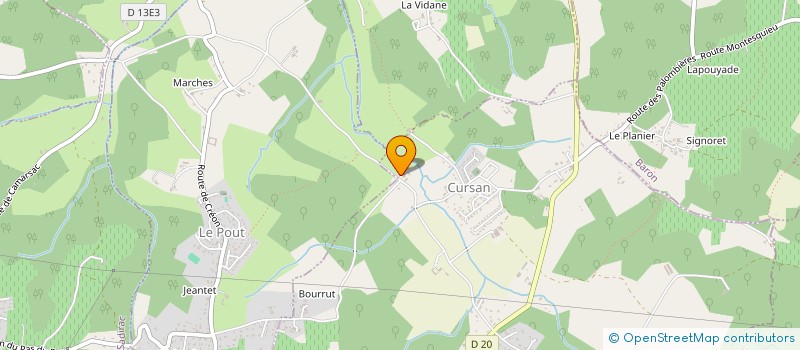 localisation de l'entreprise SCI ORGANA  CURSAN