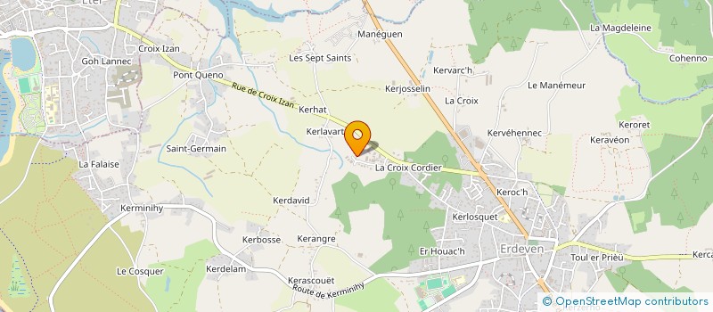 localisation de l'entreprise SCI ORGERES  ERDEVEN