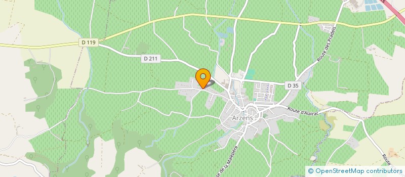 localisation de l'entreprise SCI ORIENT  ARZENS