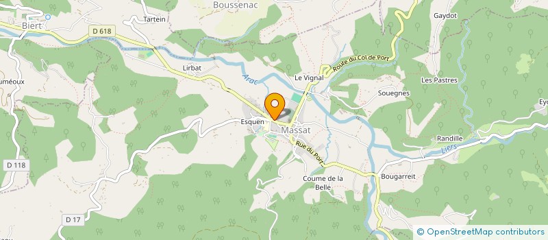 localisation de l'entreprise SCI ORIEV à MASSAT