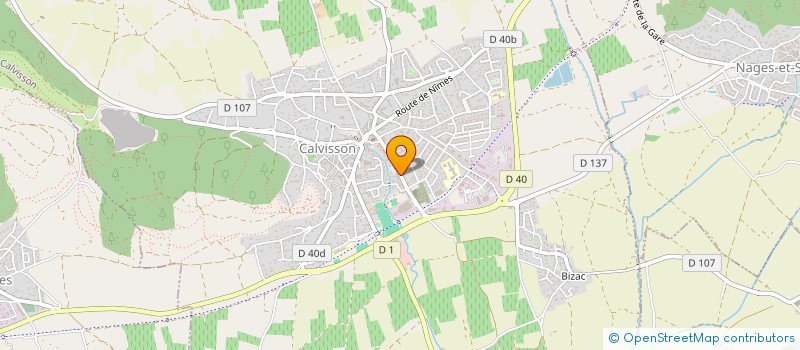 localisation de l'entreprise SCI ORIGYN  CALVISSON