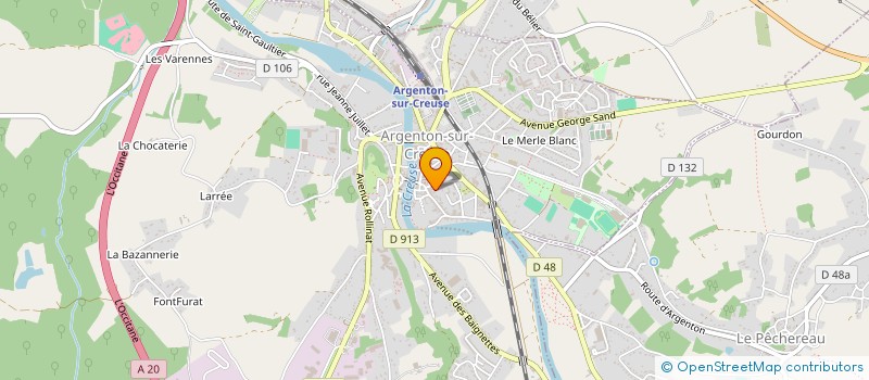 localisation de l'entreprise SCI ORION 17 à ARGENTON-SUR-CREUSE