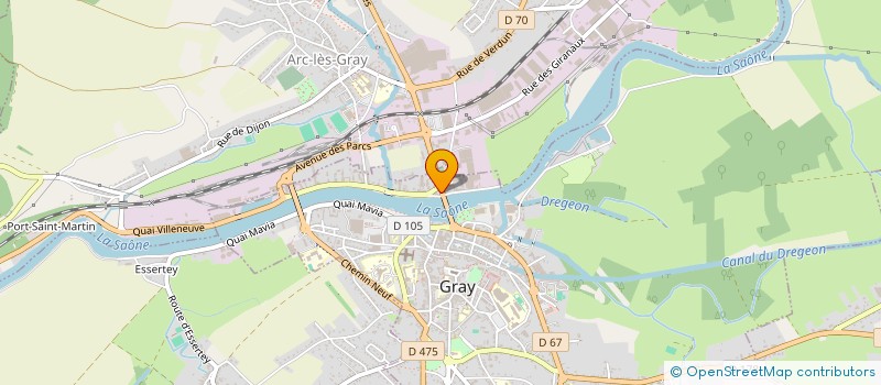 localisation de l'entreprise SCI ORION à GRAY