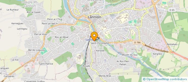 localisation de l'entreprise SCI ORION  LANNION