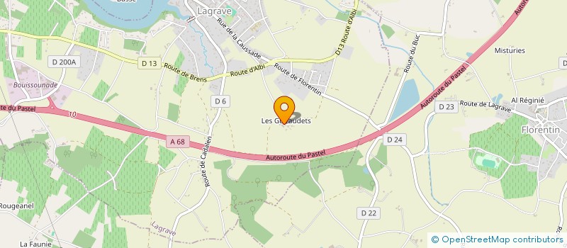 localisation de l'entreprise SCI ORION  LAGRAVE