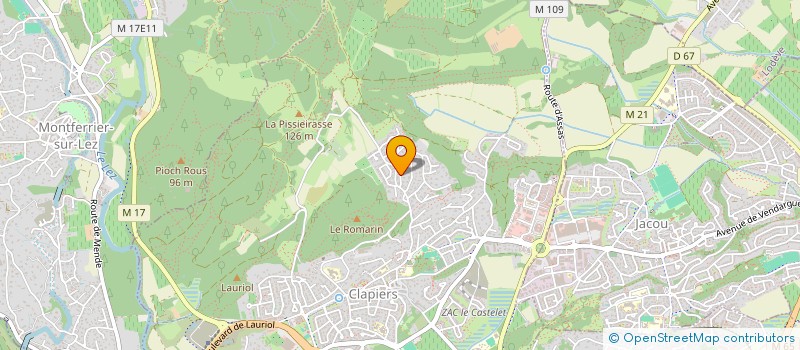localisation de l'entreprise SCI ORION-LAC  CLAPIERS