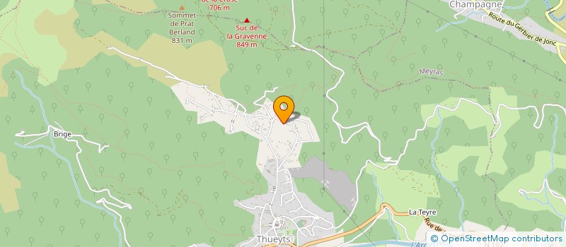 localisation de l'entreprise SCI ORIVES  THUEYTS