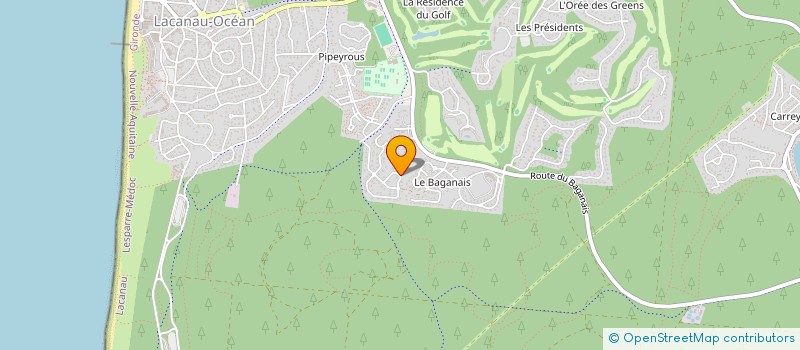 localisation de l'entreprise SCI ORLAN  LACANAU