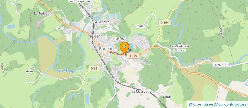 localisation de l'entreprise SCI ORLINOT  BUGEAT