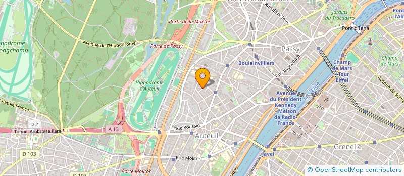 localisation de l'entreprise SCI ORLOFF à BOULOGNE-BILLANCOURT