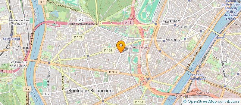 localisation de l'entreprise SCI ORNELLA à BOULOGNE-BILLANCOURT