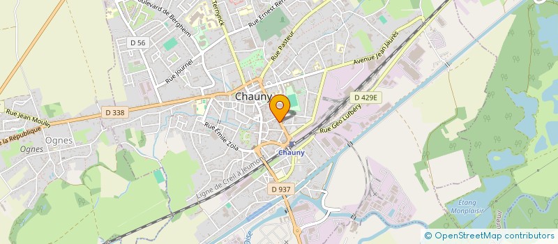 localisation de l'entreprise SCI OROR à CHAUNY