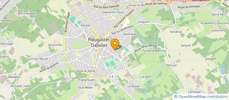localisation de l'entreprise SCI ORPHEE  PLOUGASTEL-DAOULAS