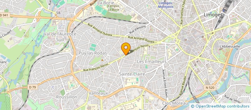 localisation de l'entreprise SCI ORSAY CARMES à LIMOGES