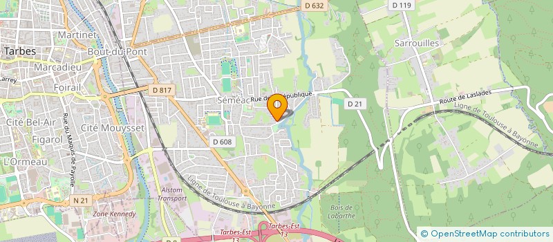 localisation de l'entreprise SCI ORTHO  SEMEAC